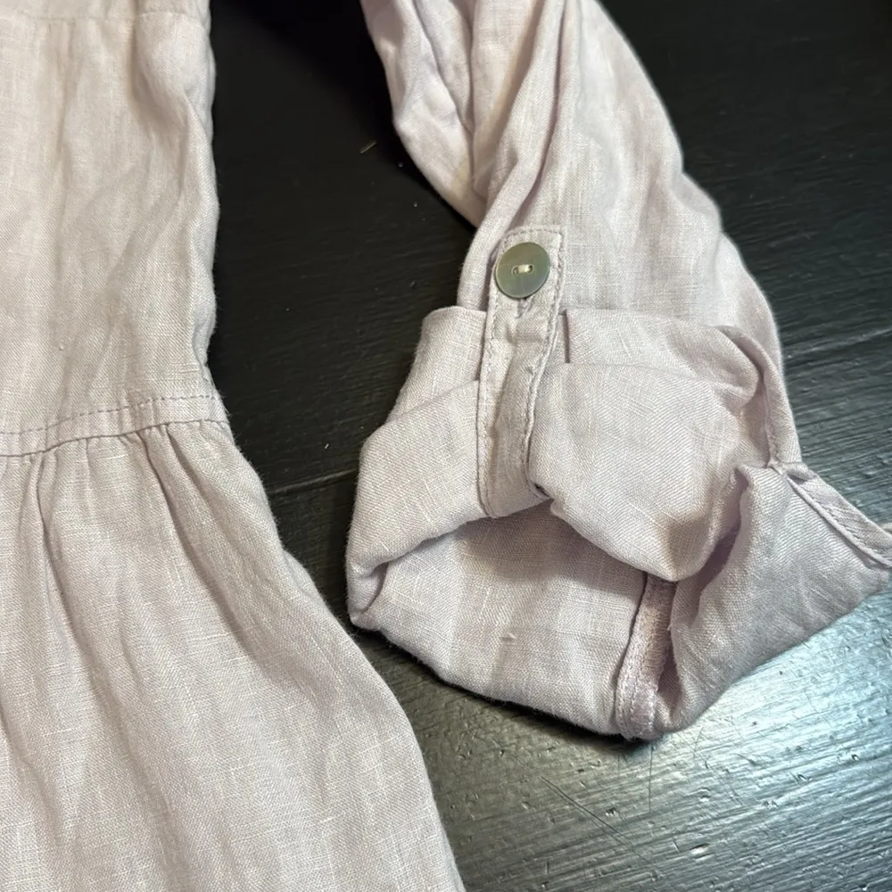 Sigrid Olsen Soft Lavender Linen Top - Image 4