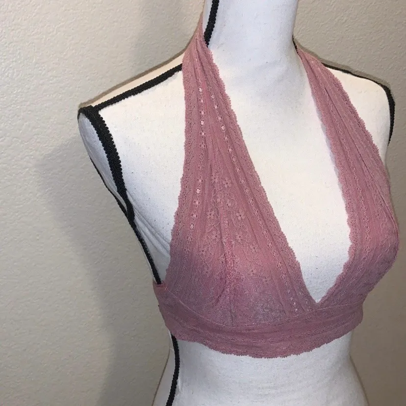 Mauve Lace Wireless unpadded bralette - Image 2