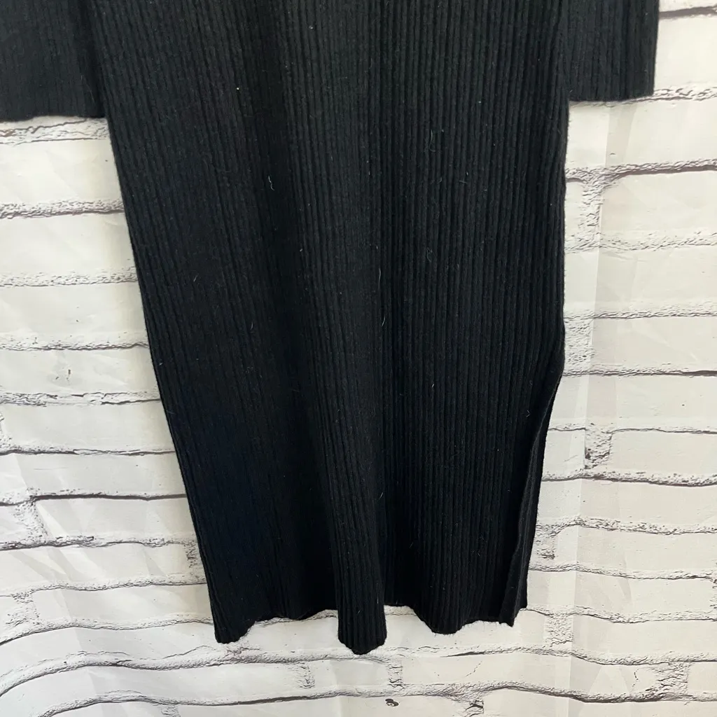 ASOS DESIGN Maternity Black Ribbed Long Sleeve Maxi Dress Women’s US 8 Minimal - Image 4