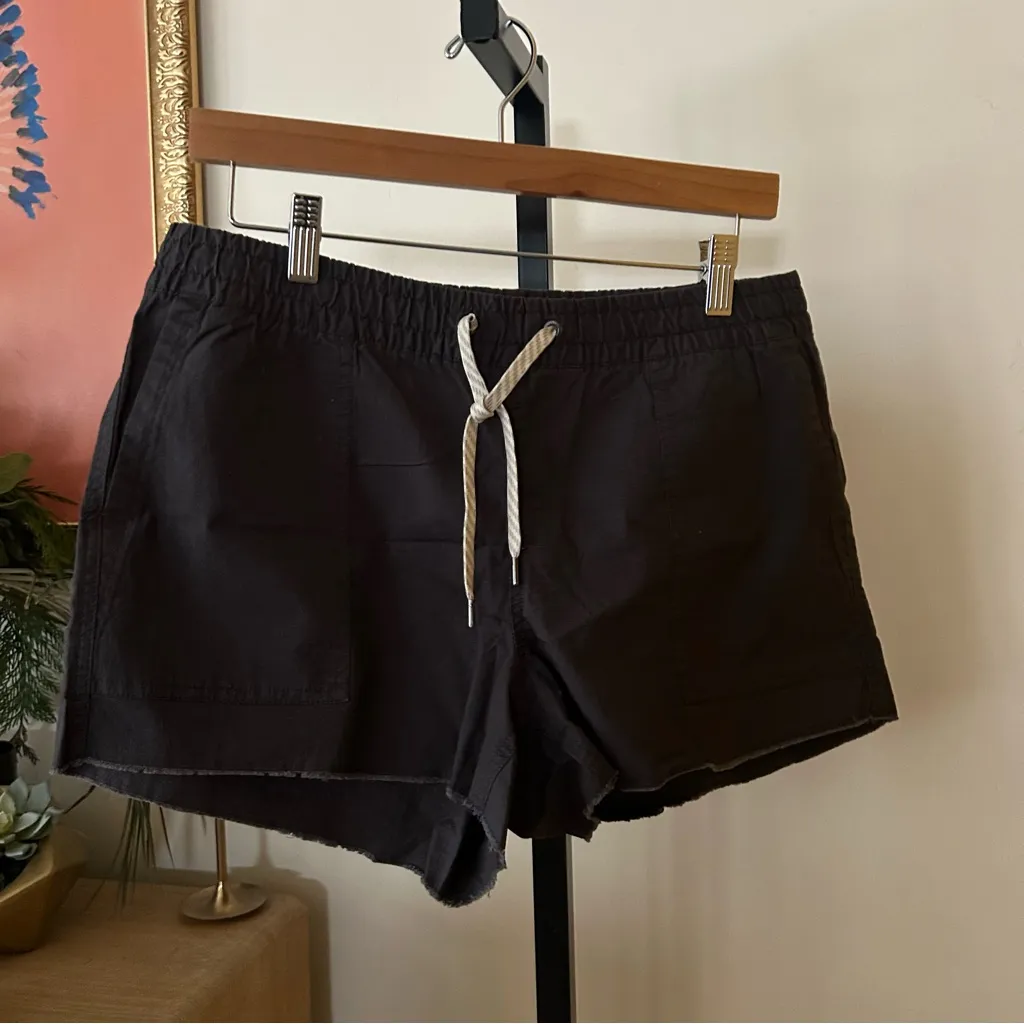 Vuori Ripstop Organic Cotton Pull On Drawstring Shorts Elastic Gray Size M - Image 2