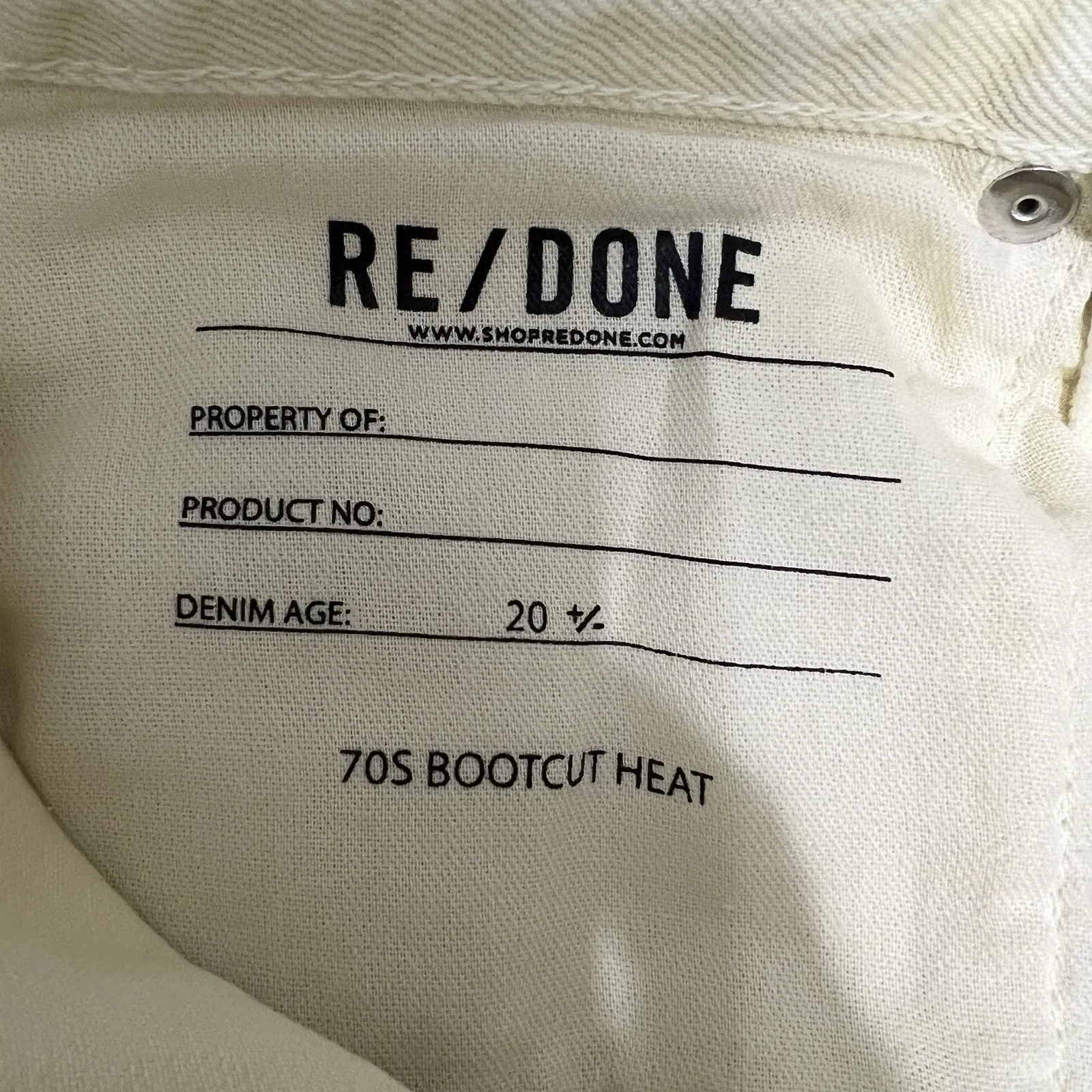 Re/Done 70s Bootcut Jeans Women's Size 25 High Rise Button Fly Maize Yellow NWT - Image 11