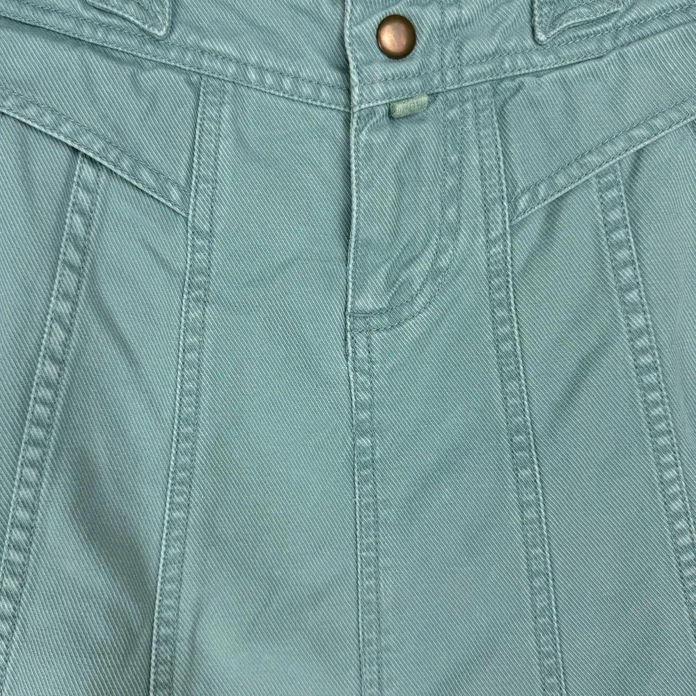 Marc Jacobs Denim Cargo Skirt Sz 2 Knee Length Seafoam Blue Green Cotton - Image 8