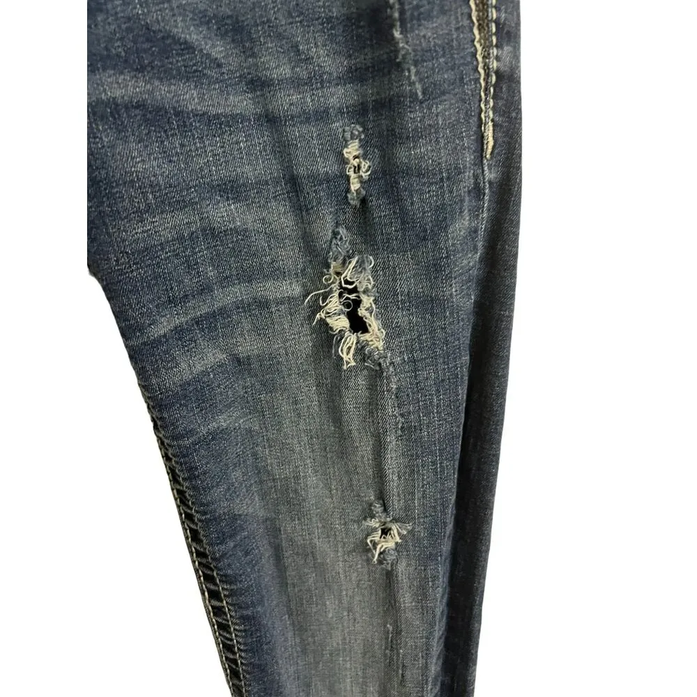 Miss Me Signature Boot Embellished Sequin Jeans Womens Size 25 - Image 4