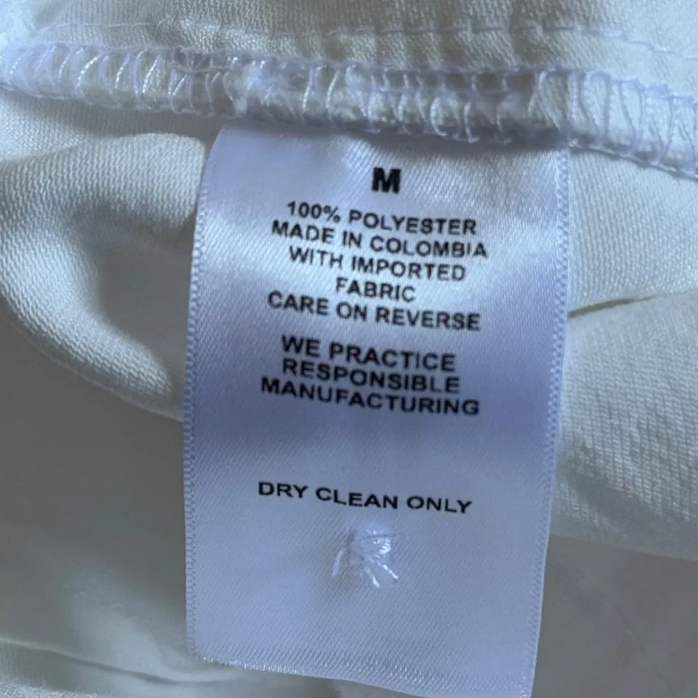 NONchalant Label Fabi Pant High Waisted Wide Leg Pleated Size Medium Trousers White - Image 9