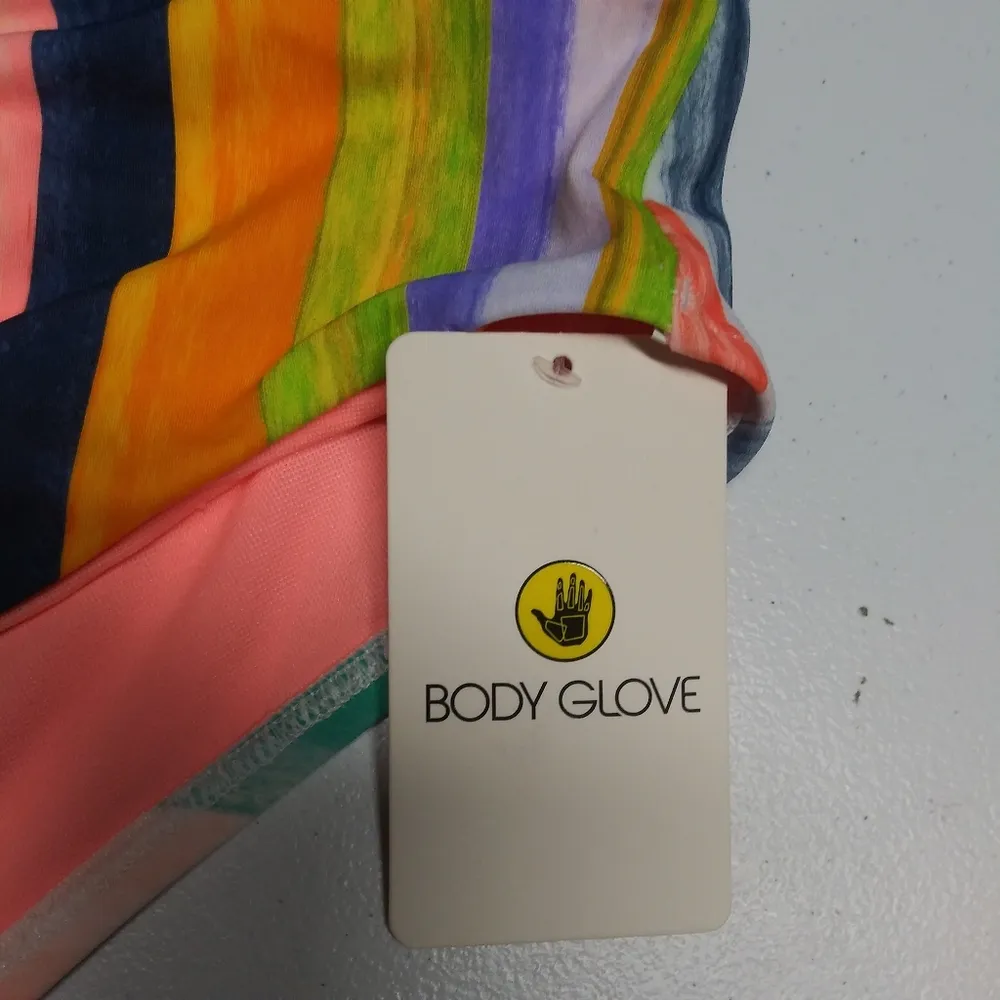 Body Glove Women's High Waisted Swimsuit Bottom Woodstock Pattern Size L - Image 5