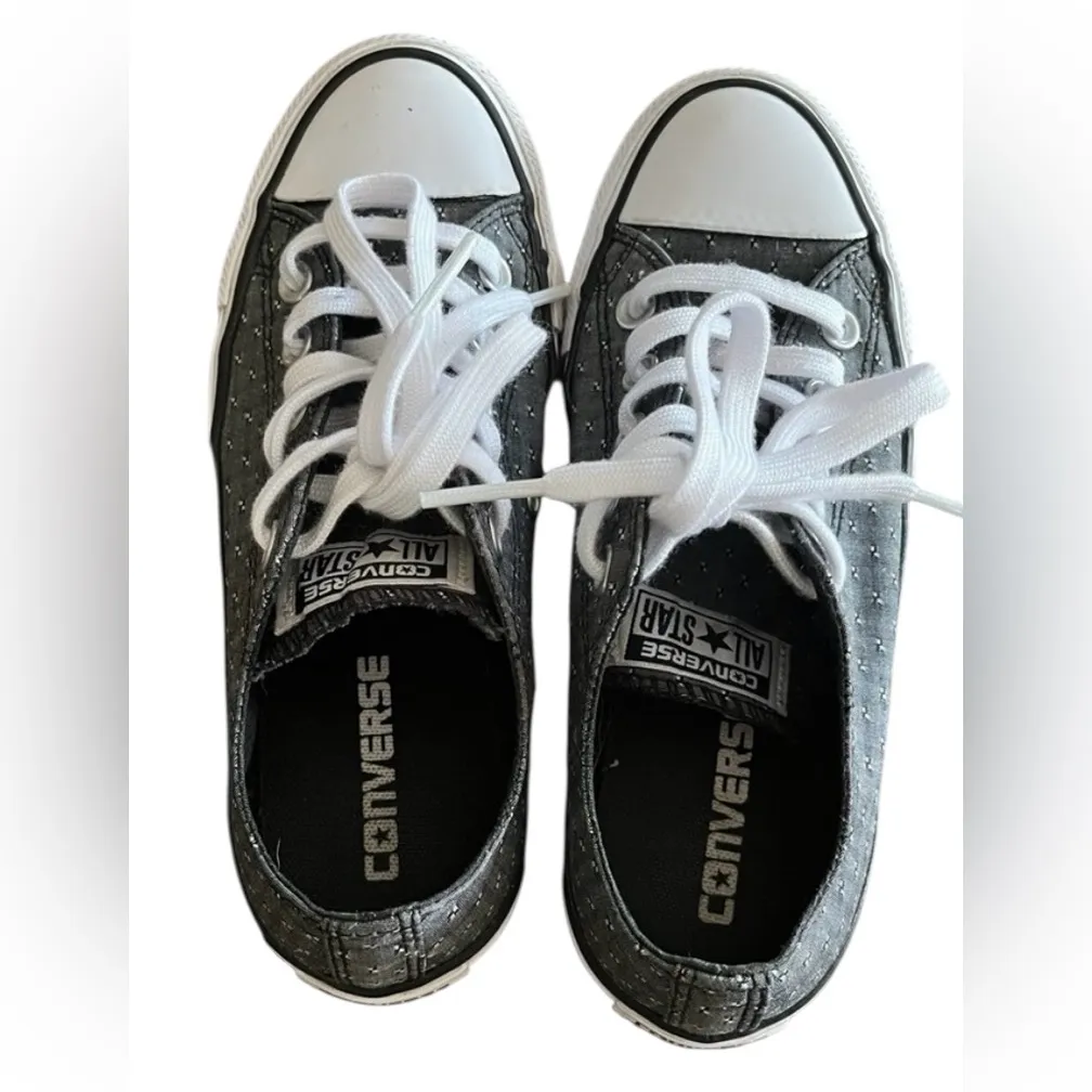 CONVERSE All Stars Low Sneakers Unisex Big Kid 4 Women’s 5 Mens‎ 4 Gray White - Image 4