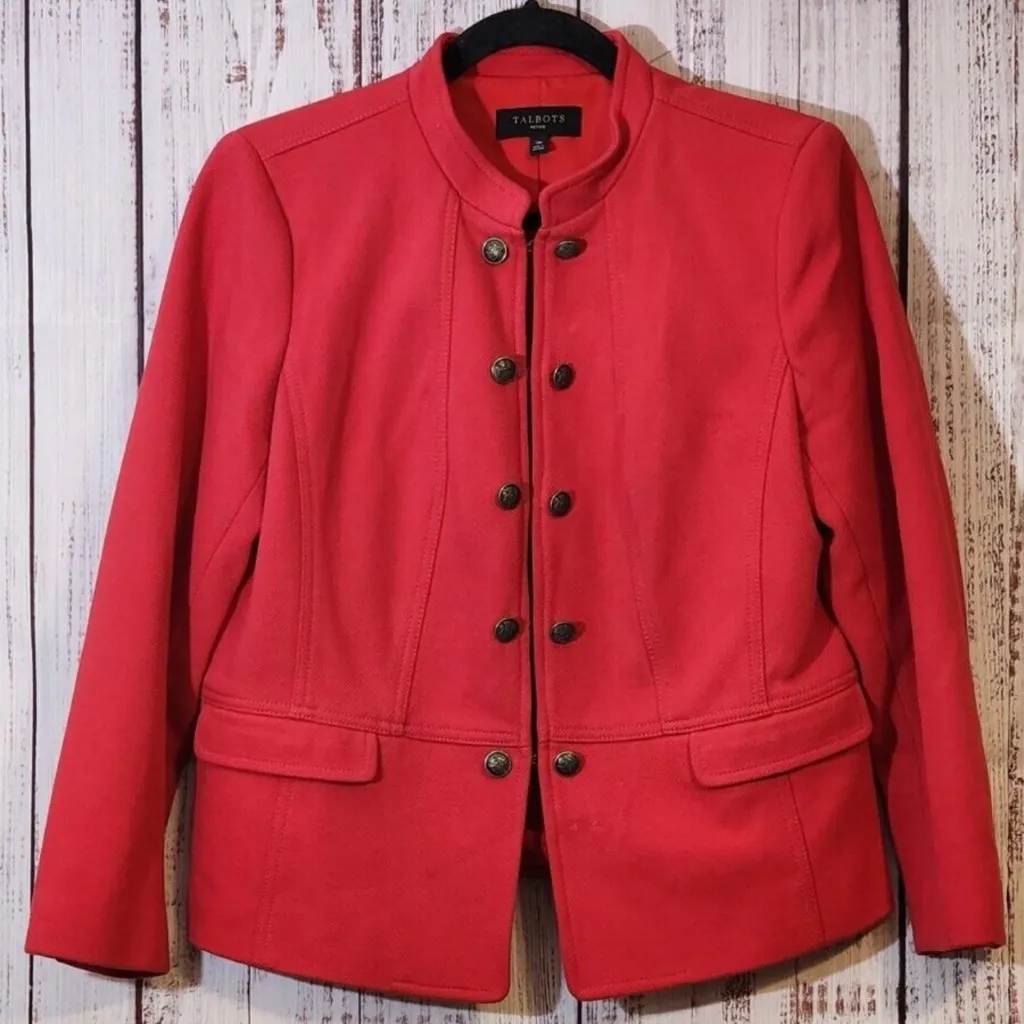 Talbots Women's Red Blazer size 14 - Image 3