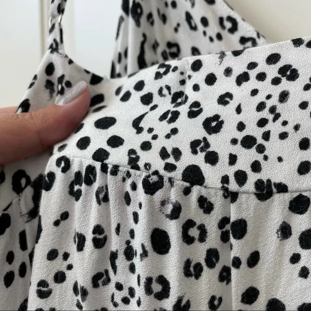 Lela Sky  Leopard Cami Tank Top White Black L - Image 7