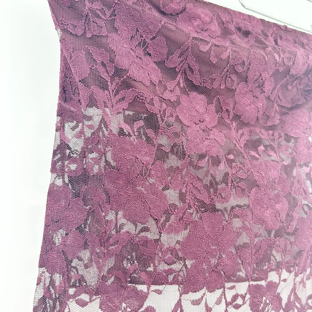 Urban Outfitters UO Urban Renewal Remnants Y2K Witchy Lace Asymmetric Tube Top L - Image 3