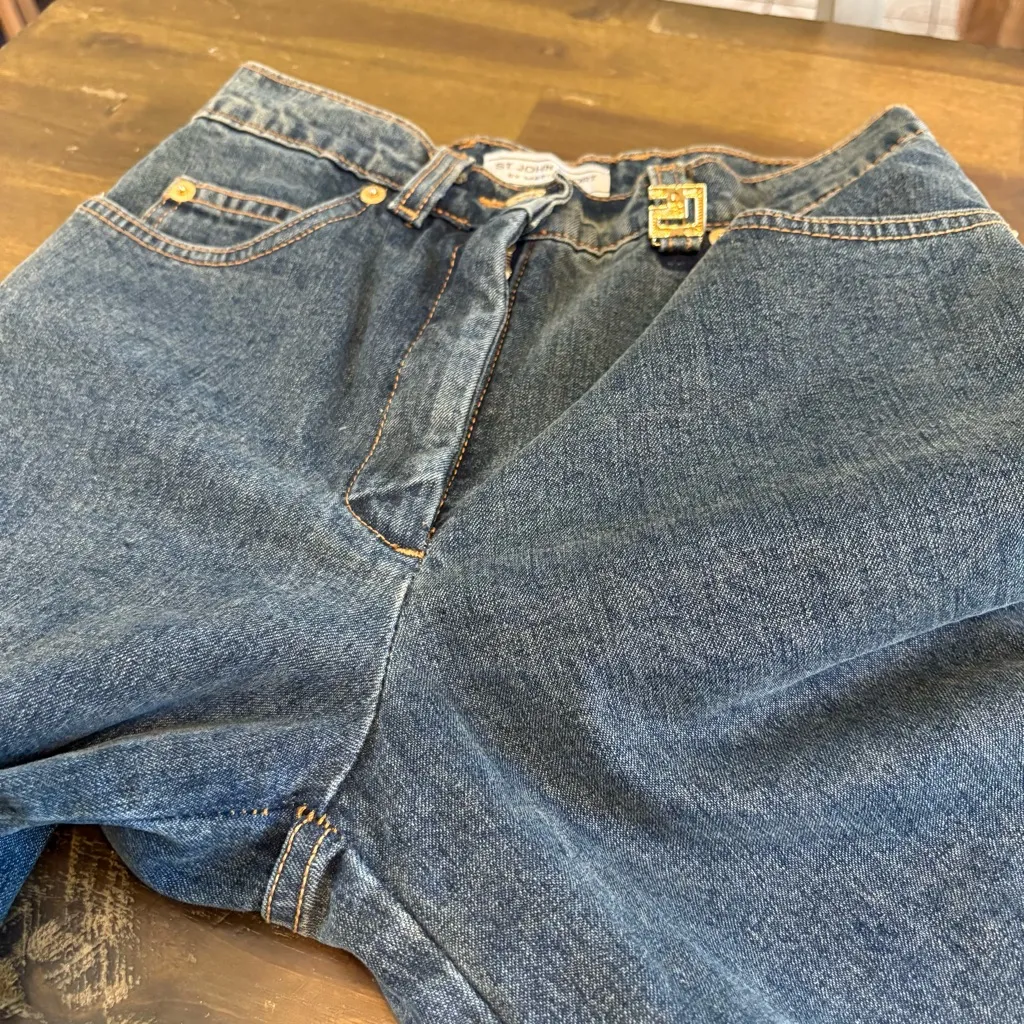 St John Sport Straight Leg Jeans USA Vintage Womens 0 Mom Jean High Waisted - Image 8