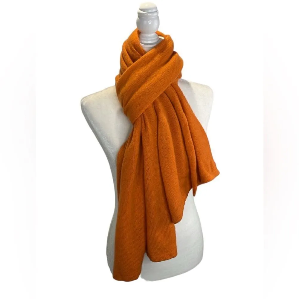 SCARF Orange Rectangular Oversized Very Soft - Image 2