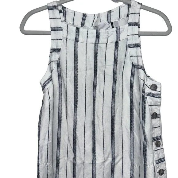 Anthropologie Akemi &‎ Kin Claudia Sleeveless Striped Linen Dress White size 2 - Image 6