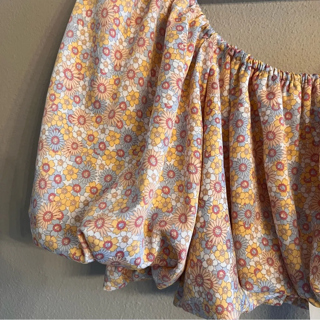 ZARA‎ Satin Bubble Hem Crop - Image 3