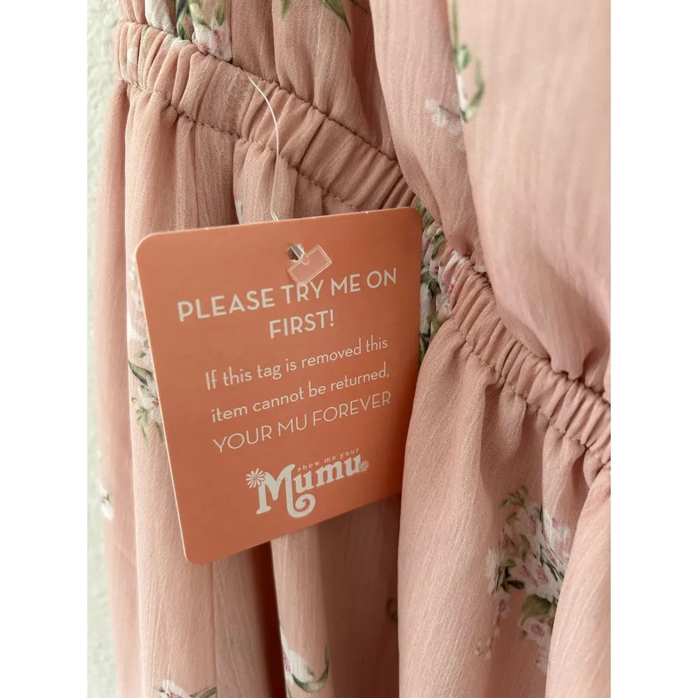 Show Me Your Mumu Heather Halter Floral Maxi Dress in Blush Meadow NWT - Image 6