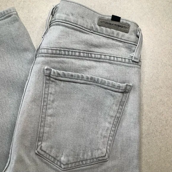 Citizens Of Humanity Olivia High Rise Slim Ankle 25 Zinc Gray‎ Exposed Bu… - Image 5
