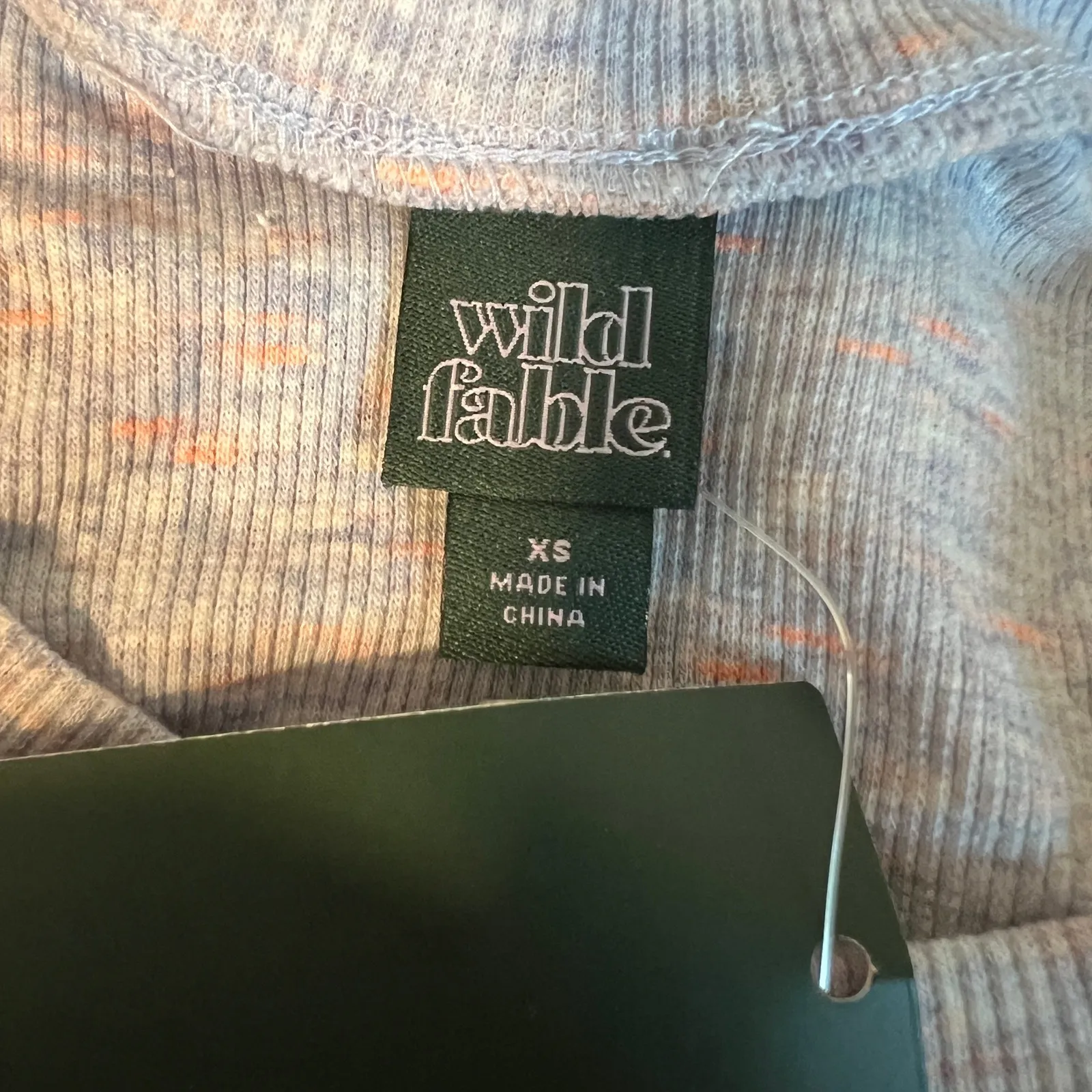 Wild Fable Women's Gray Spacedye Open Back Tiny Tank Top - Size XS - NWT - Image 2