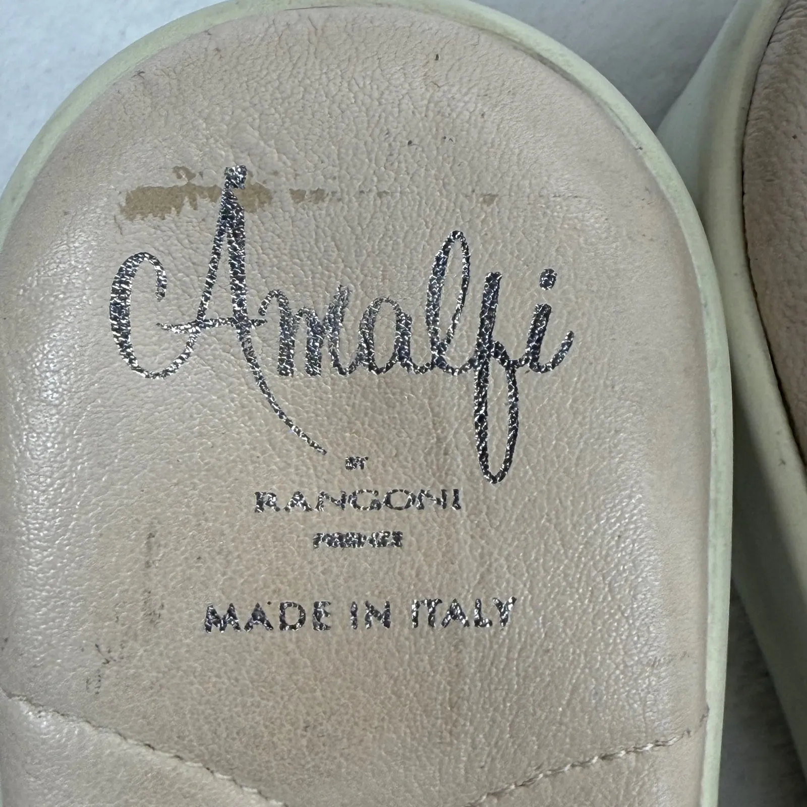 Amalfi Rangoni‎ Wedge Sandals Pillow Feel Slingback Gold Sparkle Size 6 - Image 5