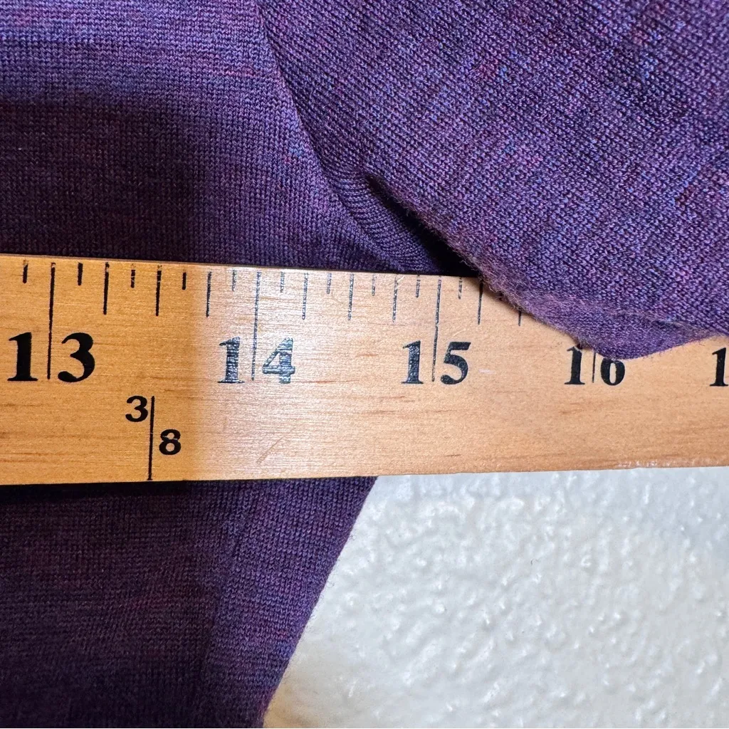 Icebreaker Purple Merino Wool Cardigan Sweater Womens XS Button Front Preppy - Image 4