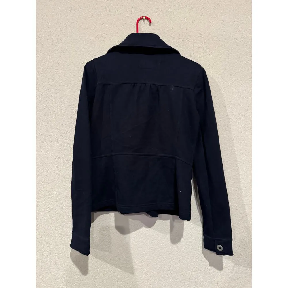 Converse  One Star Women’s Size Medium Double Breasted Coat Navy Blue - Image 2