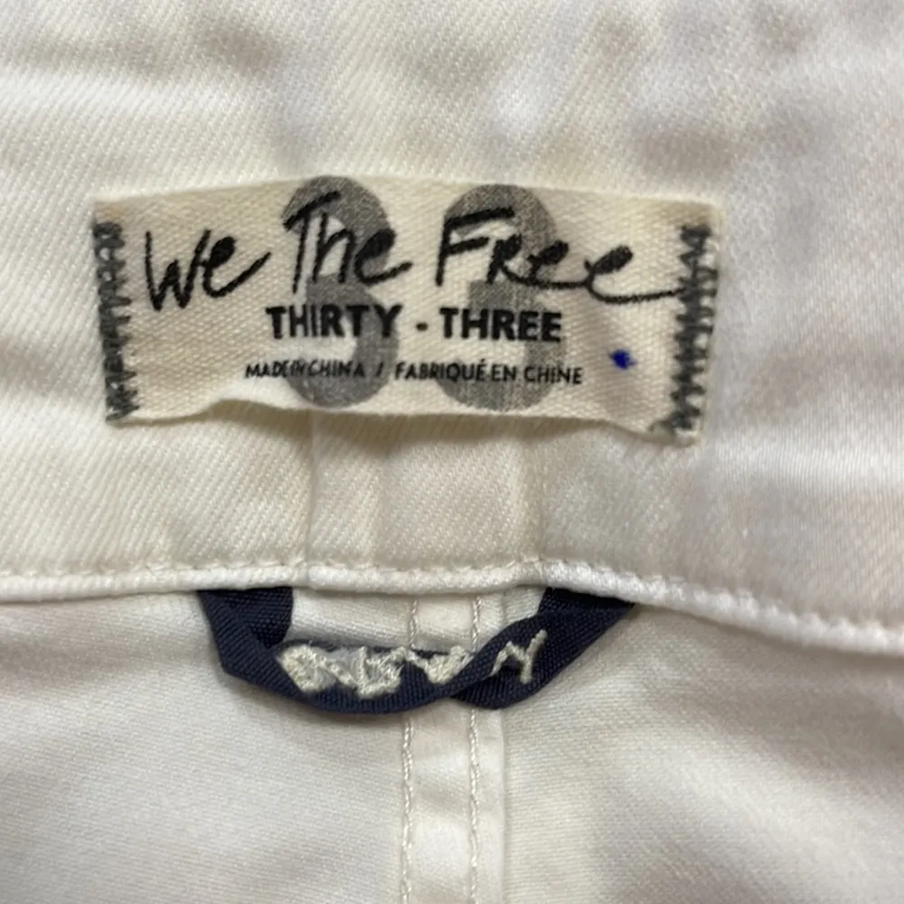 Free People CRVY High Rise Lace Up White Skinny Jeans - Image 3