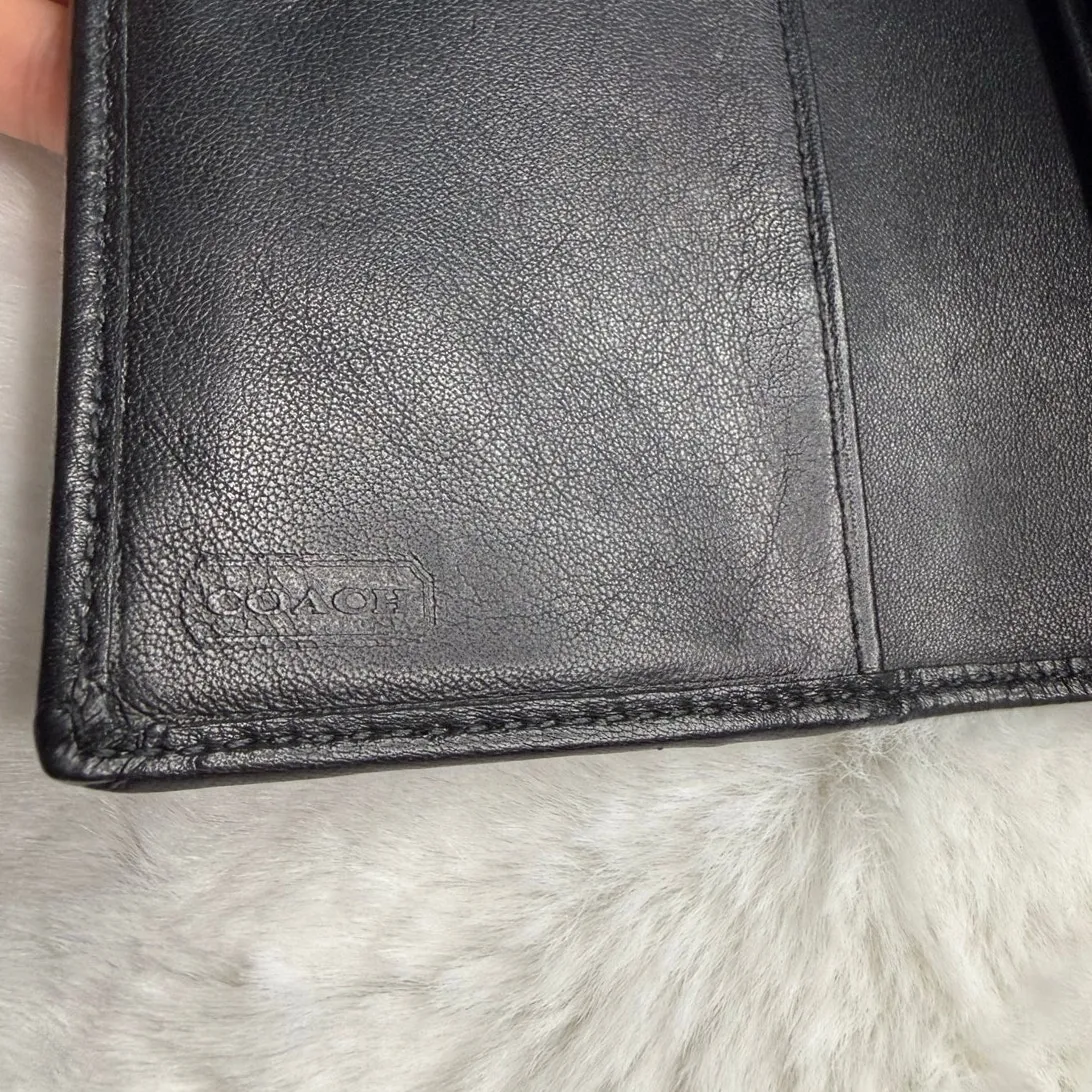 y2k Coach Vintage Black Leather Wallet - Image 6