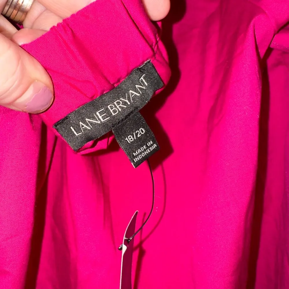 Lane Bryant NWT Plus Size Pink Off The Shoulder Flutter Sleeve Blouse Top 18/20 - Image 3