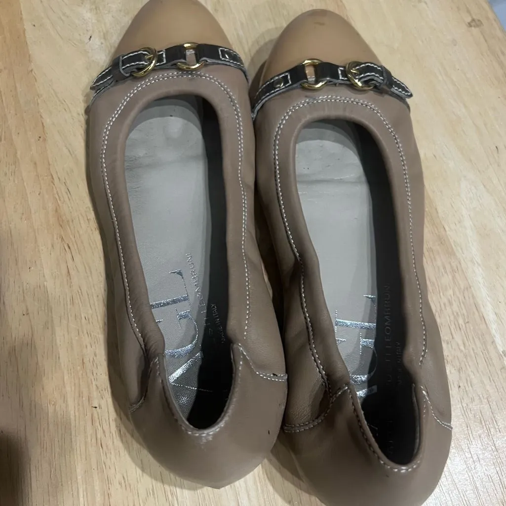 AGL flats ballerina with buckle tan size 39 - Image 6