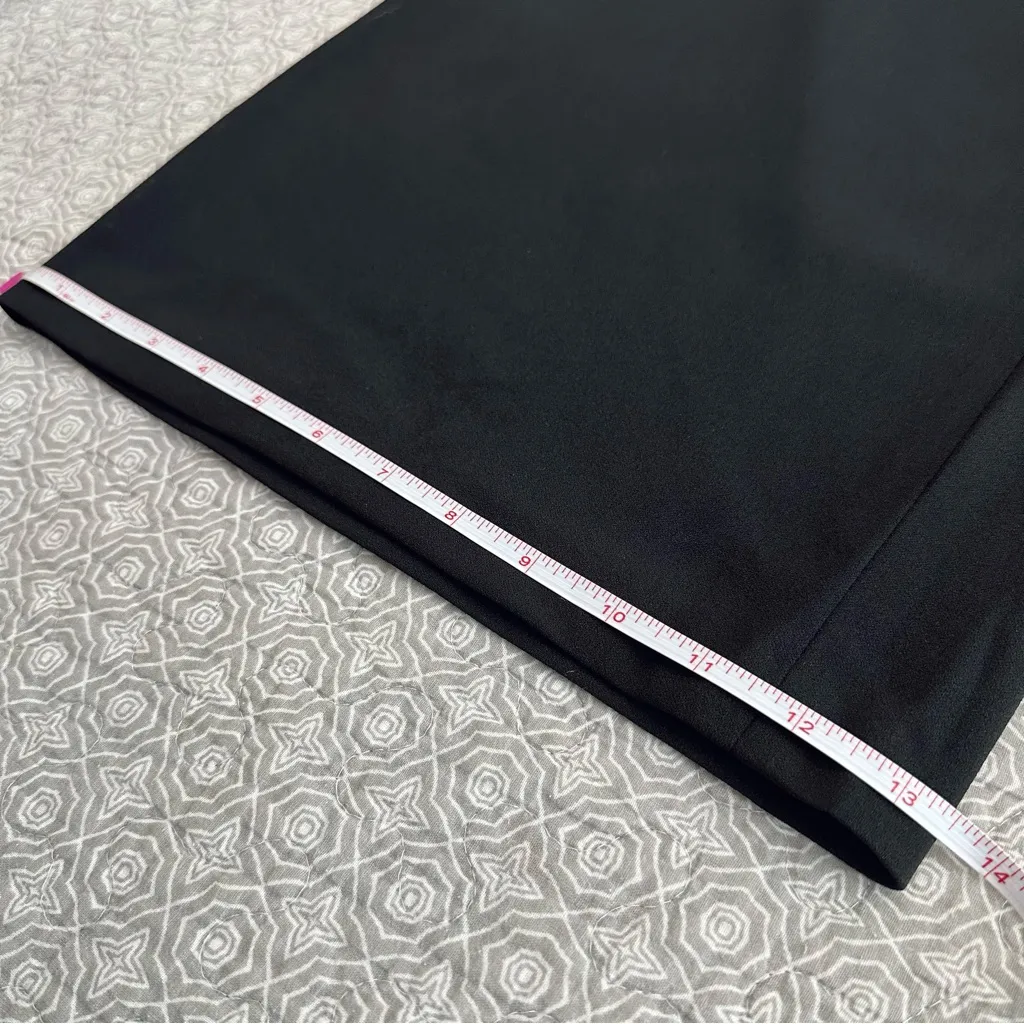 Calvin Klein Sleeveless Tie Belt Black Jumpsuit Cropped Wide Leg Size 12 - Image 10