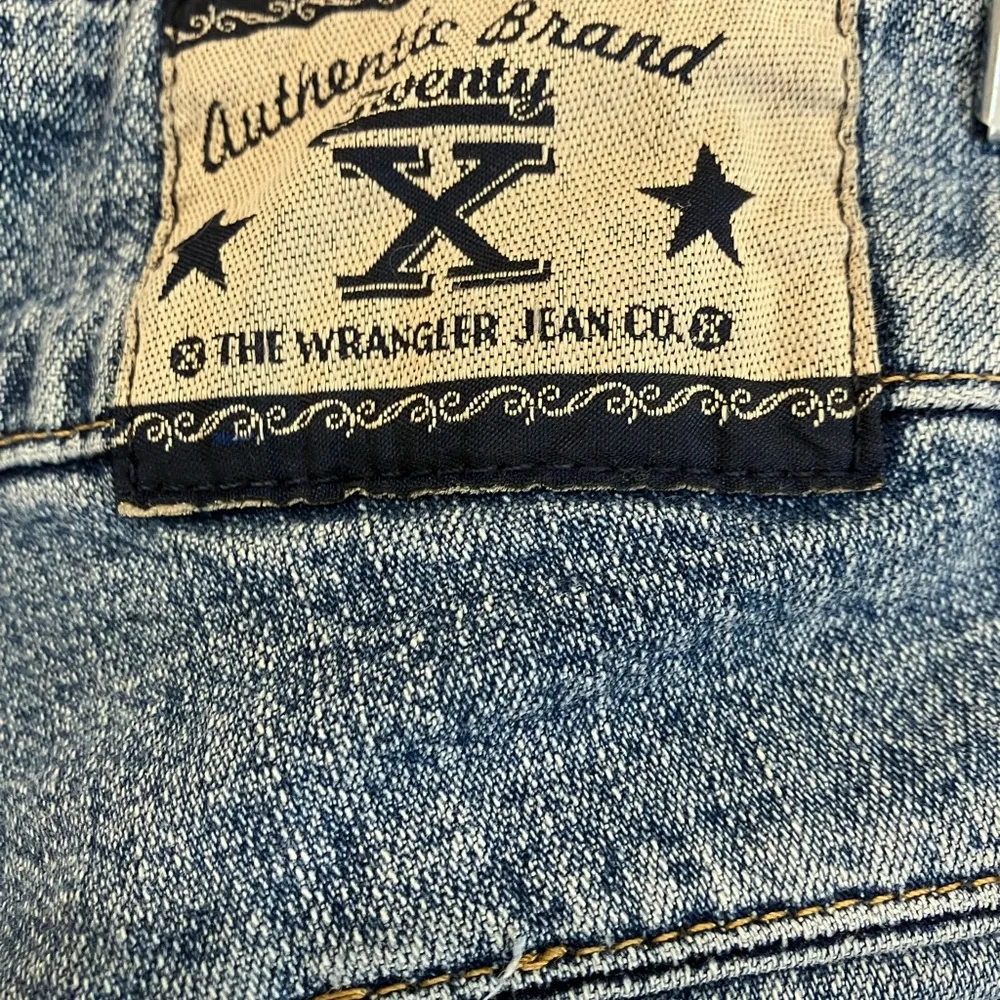 Blue Flare Wide Leg Jeans with Vintage - Image 3