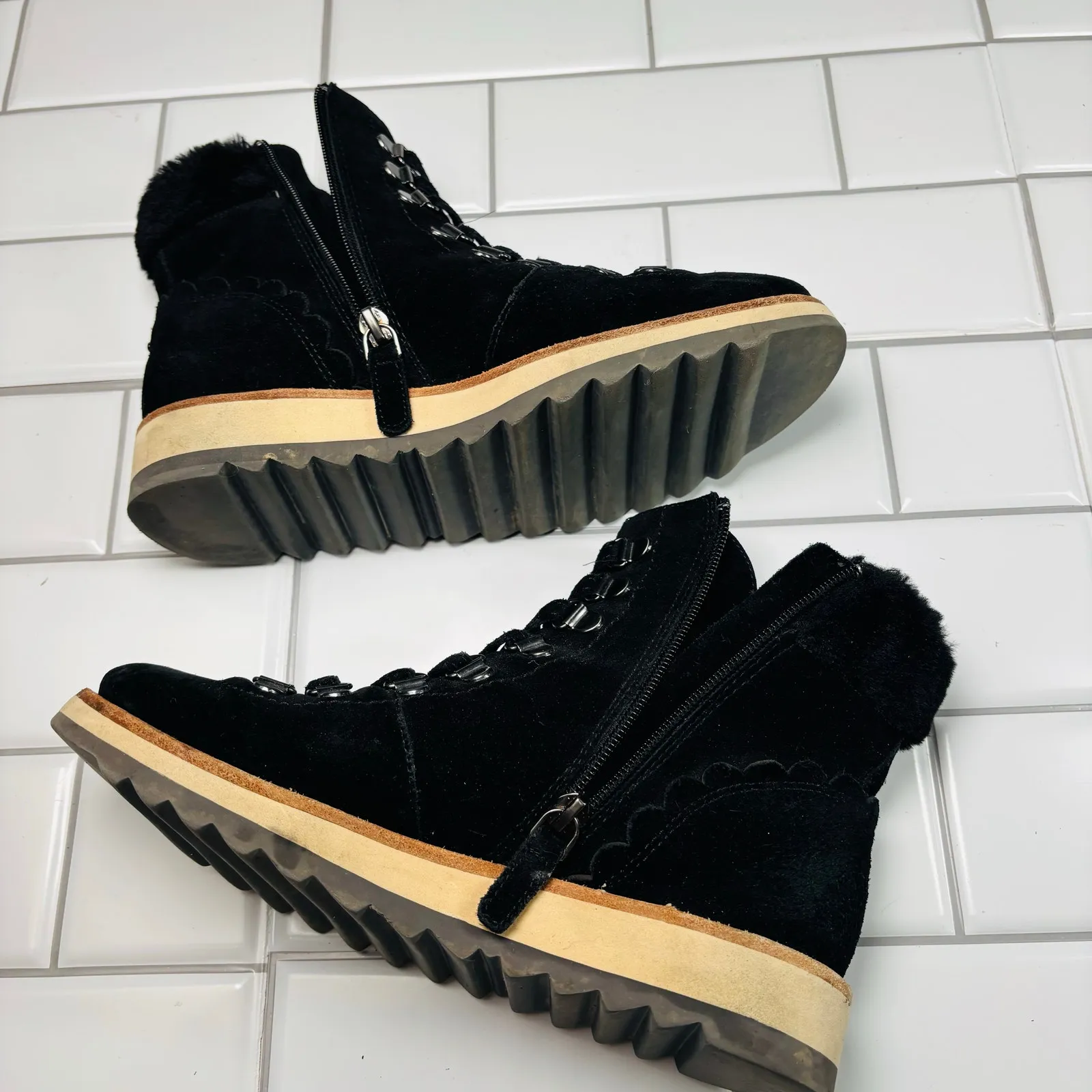 Kate Spade New York BLACK SPORT SUEDE Women's Maira Hiking Boot, US 6‎ M - Image 3