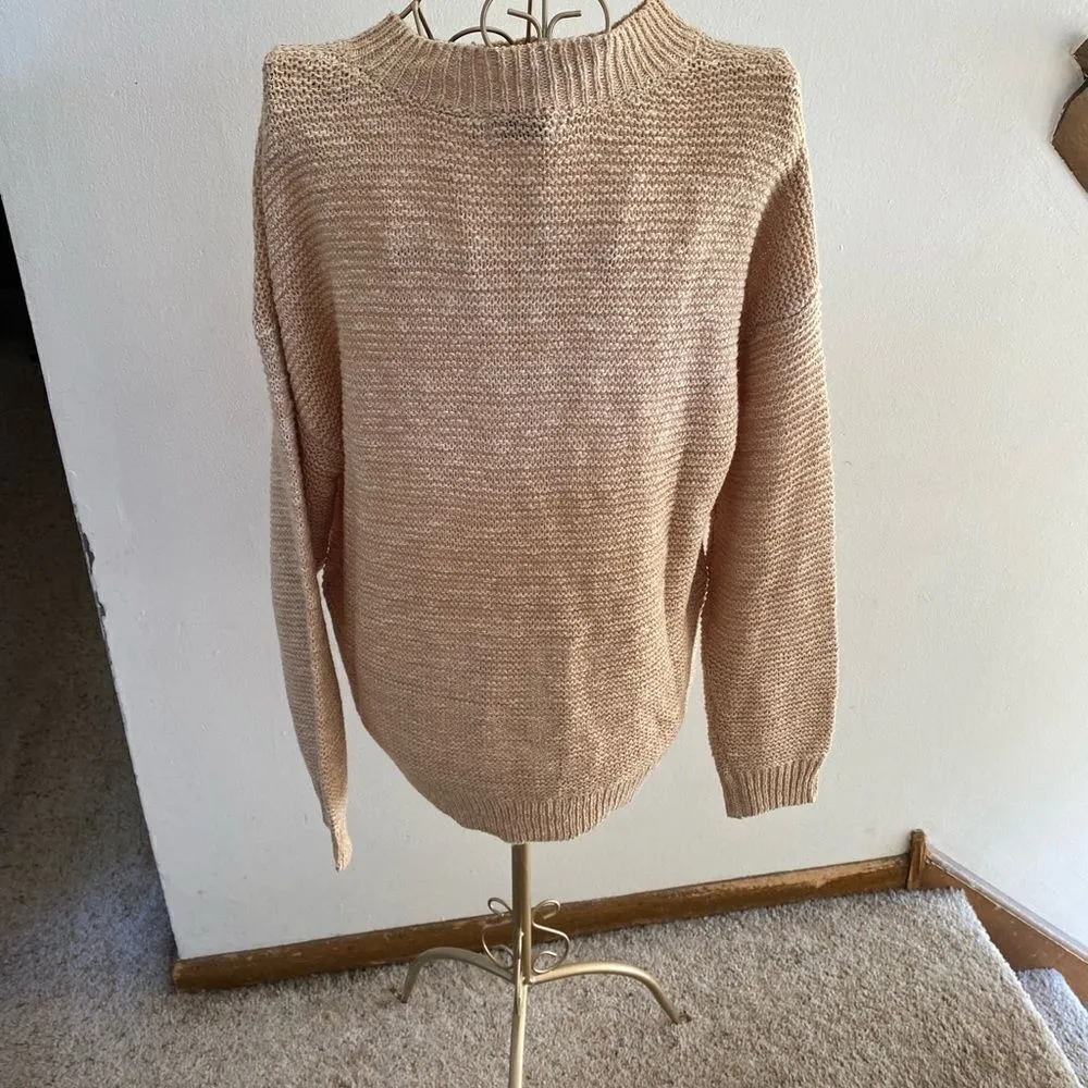 Lush taupe sweater S 50% cotton - Image 3