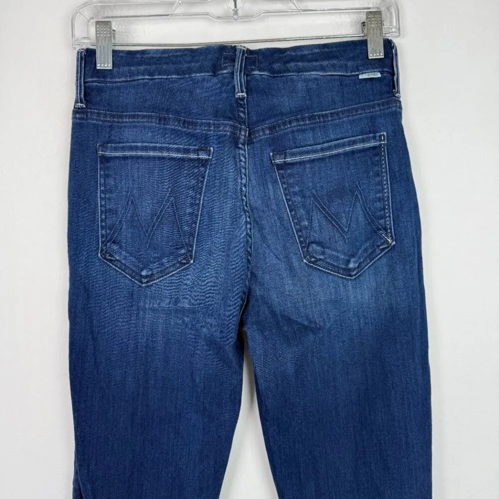 MOTHER High Waisted Looker Ankle Jeans The Road To Paradise Size 26 EUC Blue - Image 10