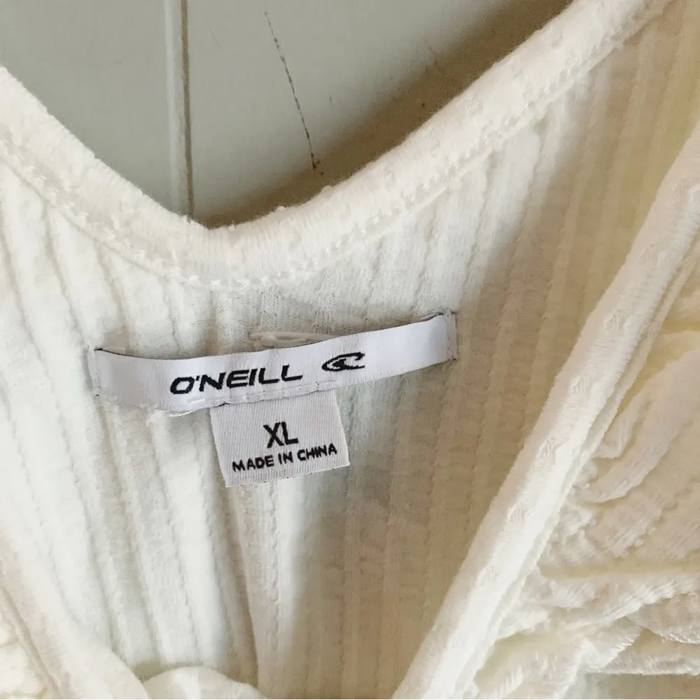 ONEILL Martie White Flutter Sleeve Crop Top XL - Image 4