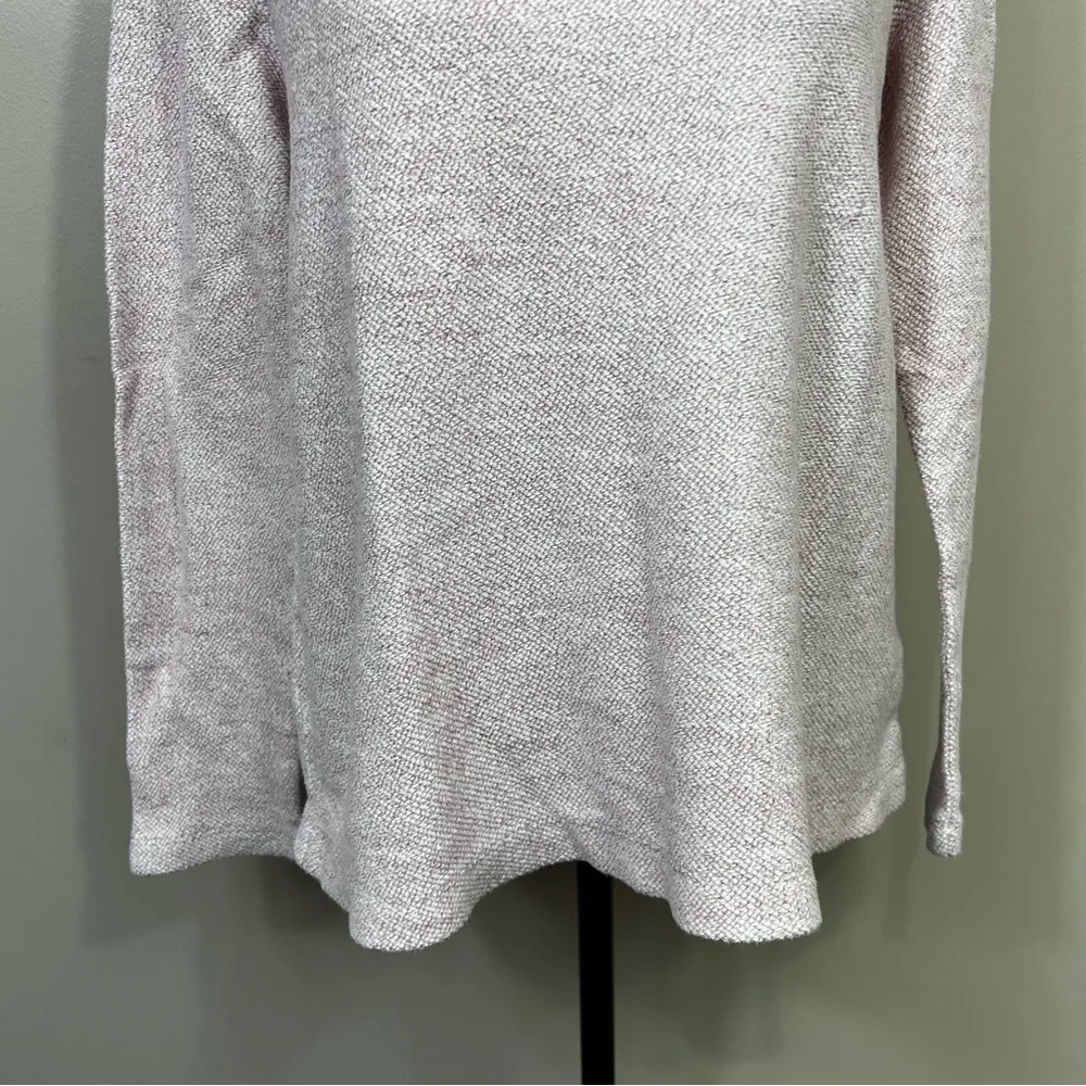 J. Crew Turtle Neck Tweet Knit Pullover Sweater Size M Light Pink - Image 5