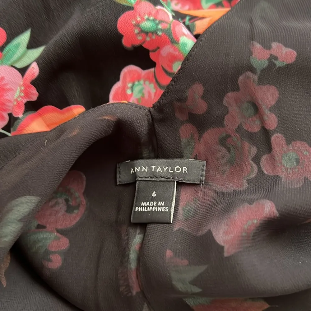 Ann Taylor Capri Garden Midi Dress Wedding Guest Spring Size 6 - Image 3