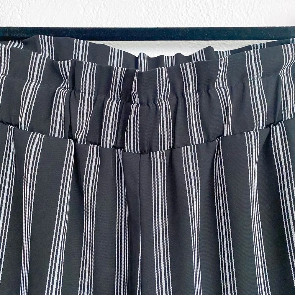 Zara Striped Elastic Ruffle Waist Pant Size Medium - Image 7