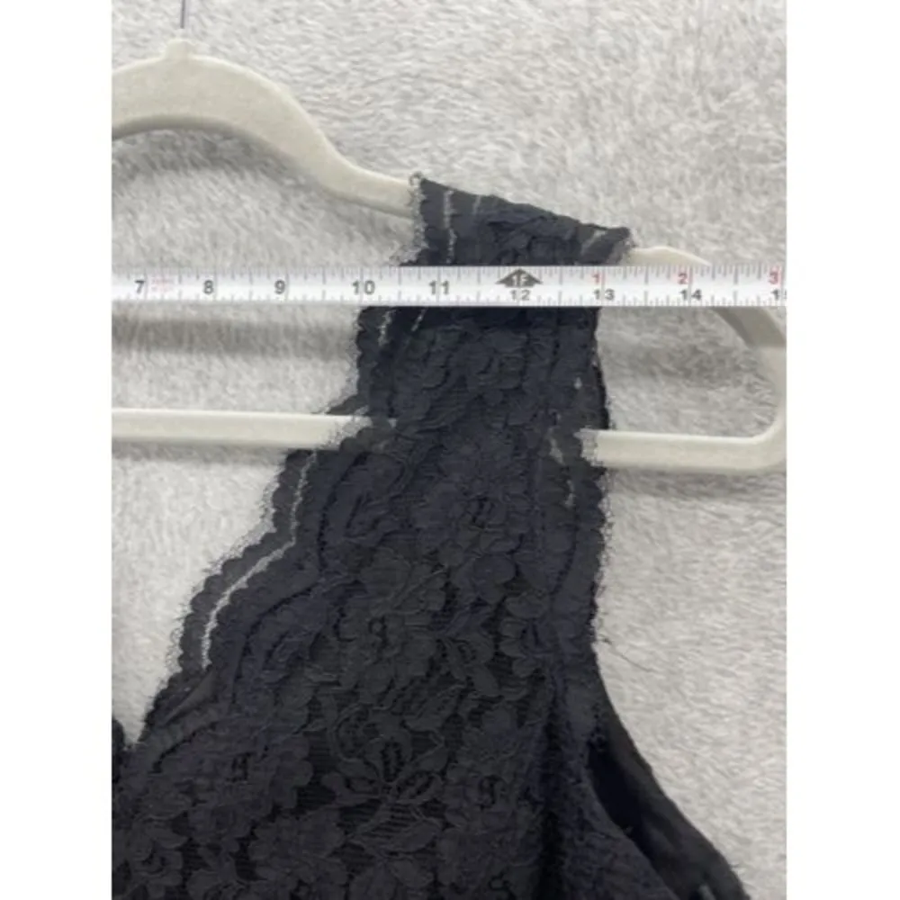 LOFT Ann Taylor Women's Dress Lace Overlay Solid Black Sleeveless Size 6 Petite - Image 11