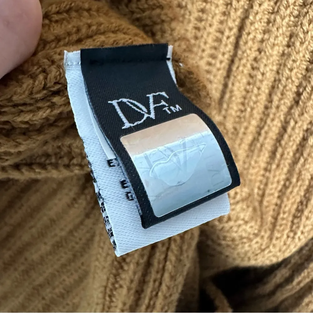 DVF Diane Von Furstenburg Brooke Camel Brown Wool Cardigan Sweater Size P/S - Image 10