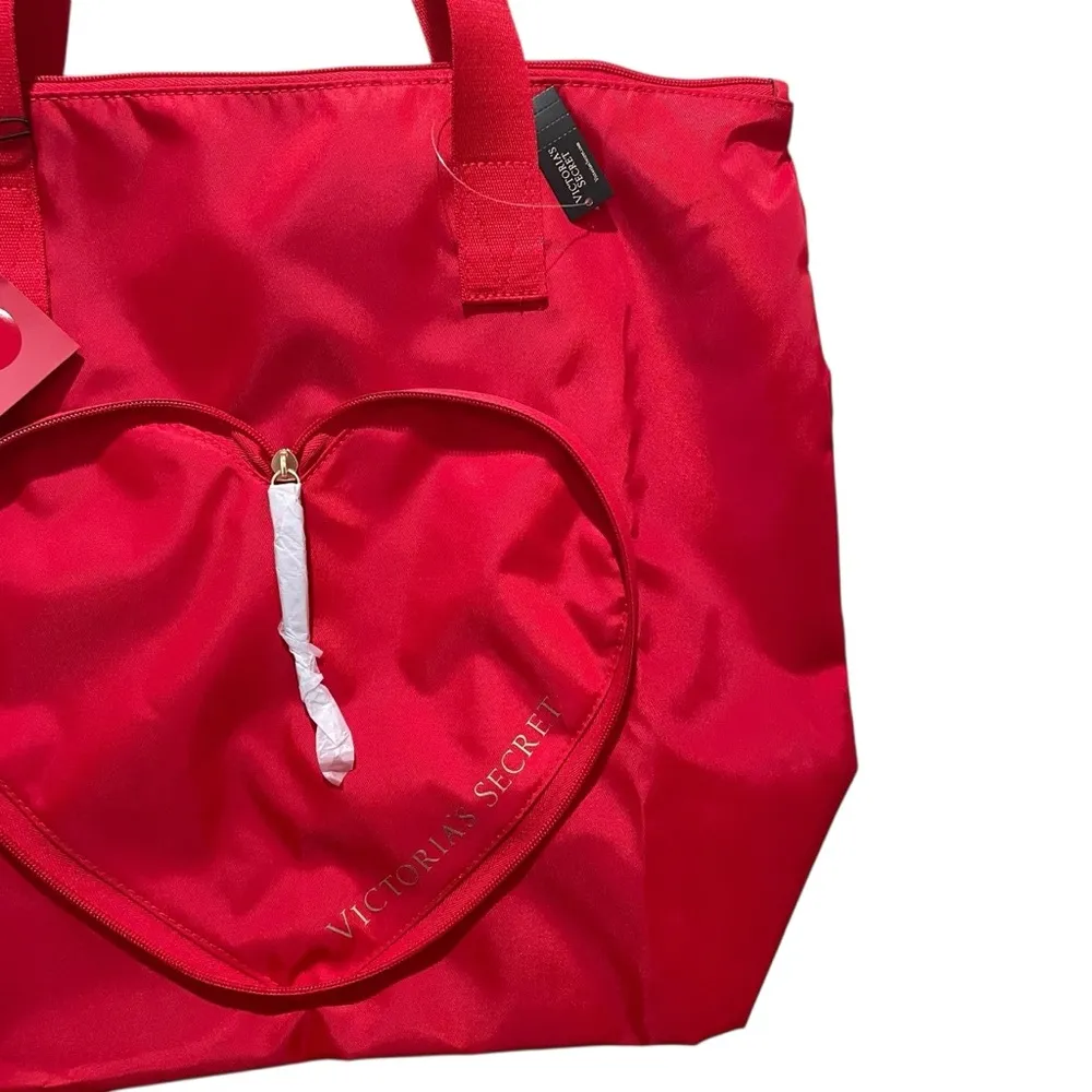 Victoria's Secret V-Day Red Heart Packable Travel Tote Bag NWT - Image 7