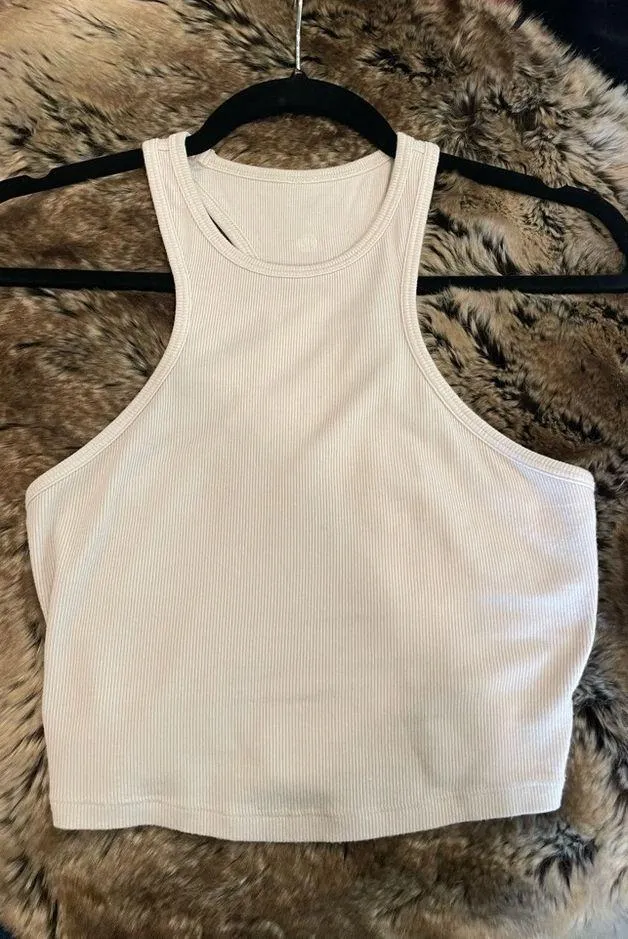 Lululemon White Cropped Tank - Image 2