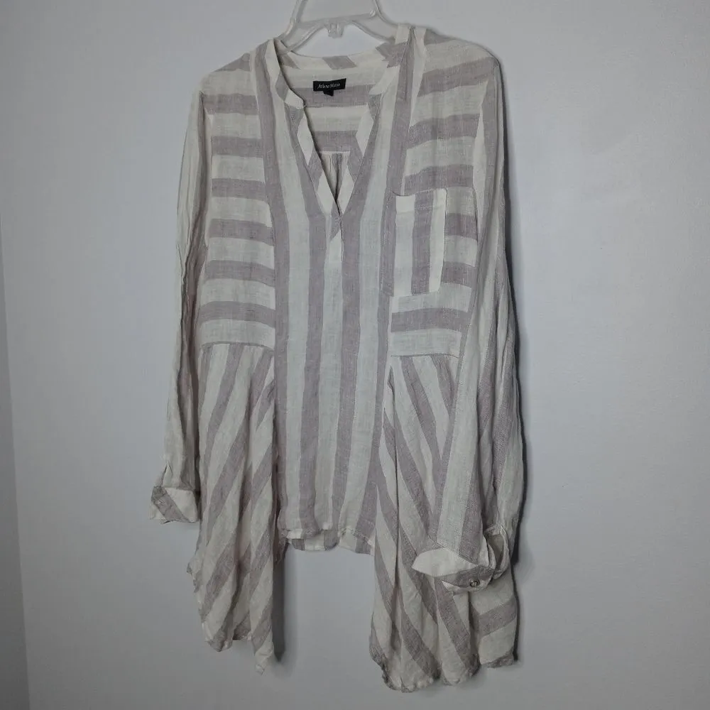 Athena Marie  linen blouse size medium - Image 4