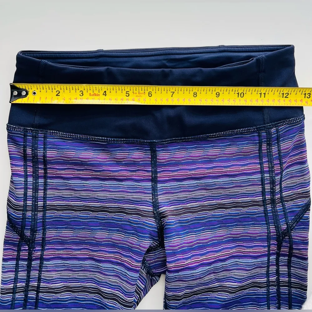 Lululemon Vent It Out Crop Leggings Space Dye Twist Ultra Violet Blue Purple 4 - Image 6