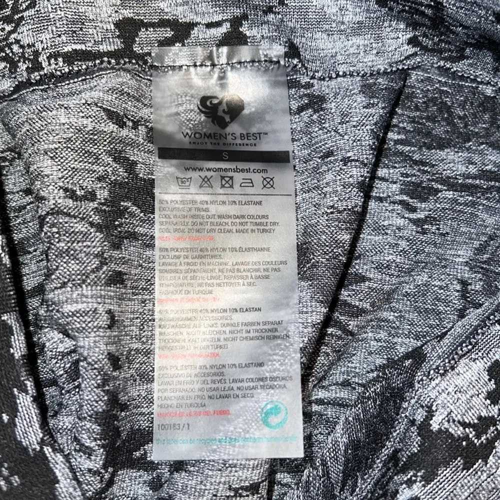 Womens best black camo leggings jacquard tights full length elastic waist - Image 10