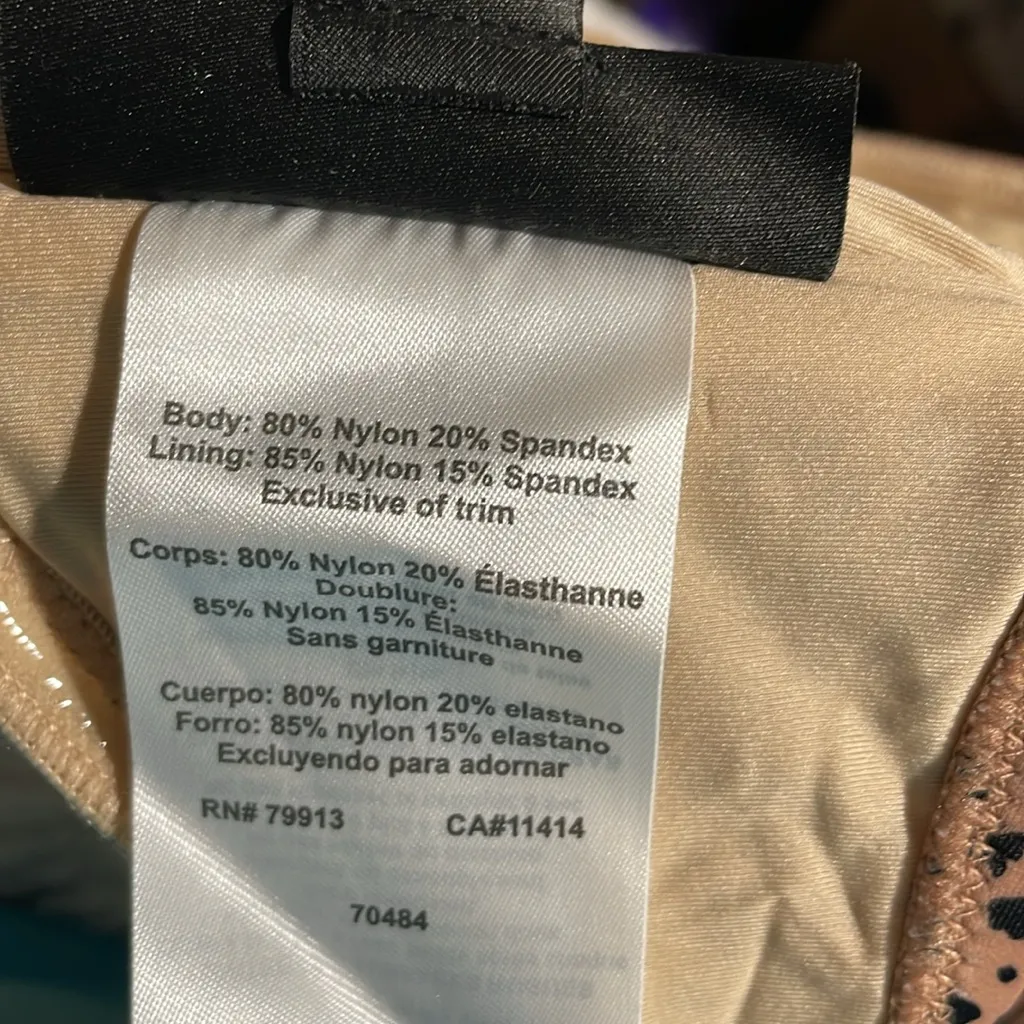 Maternity A Pea In The Pod 2 Pc Maternity Swimsuit Cheetah Print L NWT - Image 6