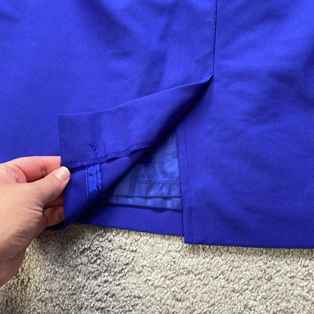 Worthington Royal Blue Career Business Mini Skirt | Size 10 - Image 5