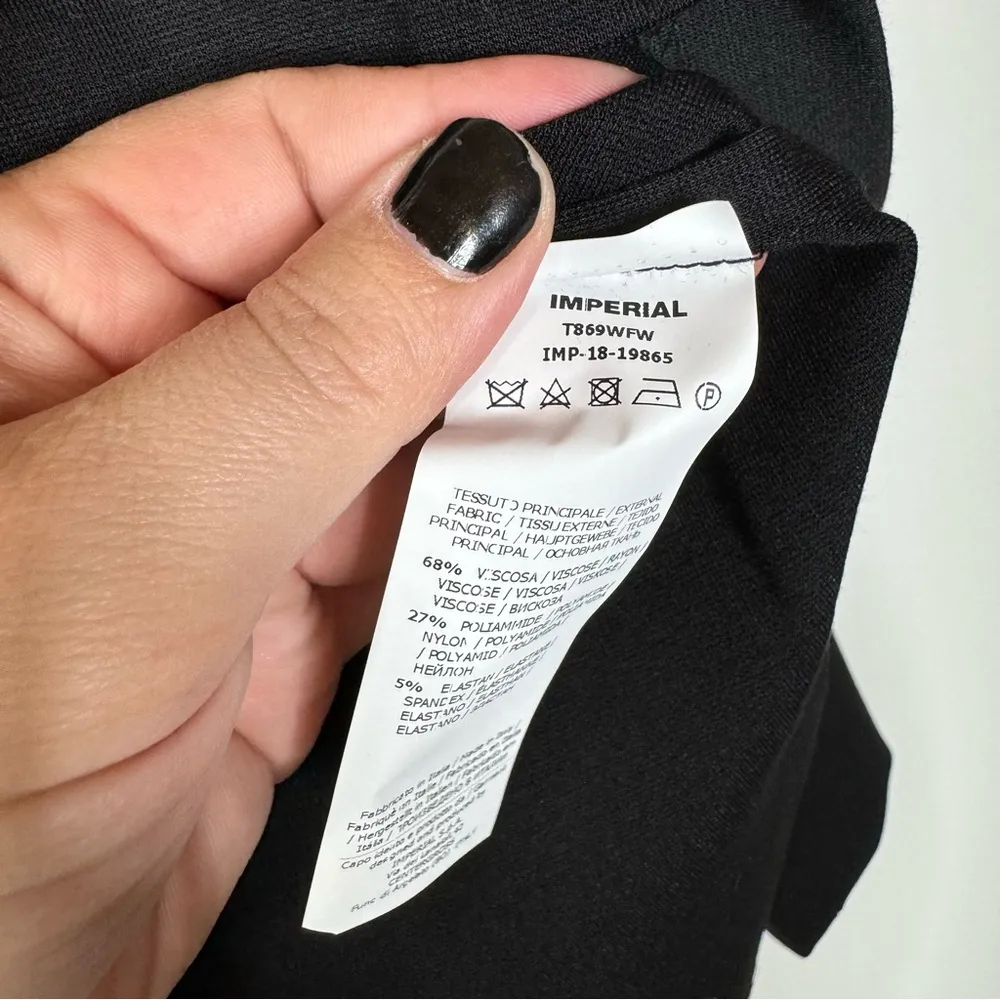 Imperial Black Bow Tie Back Top Size Medium - Image 6