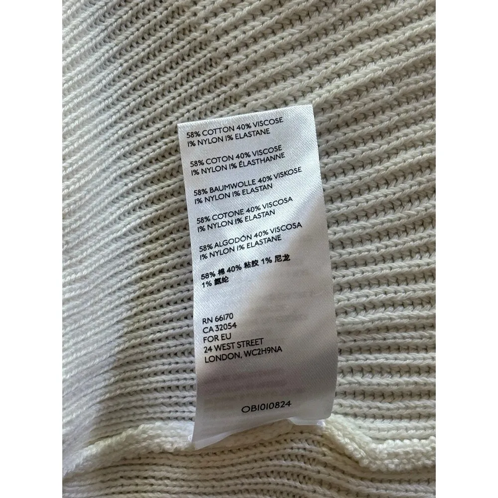 Free People Solid Gold Ivory Ribbed Knit Mini Skirt Cream Size Medium - Image 10