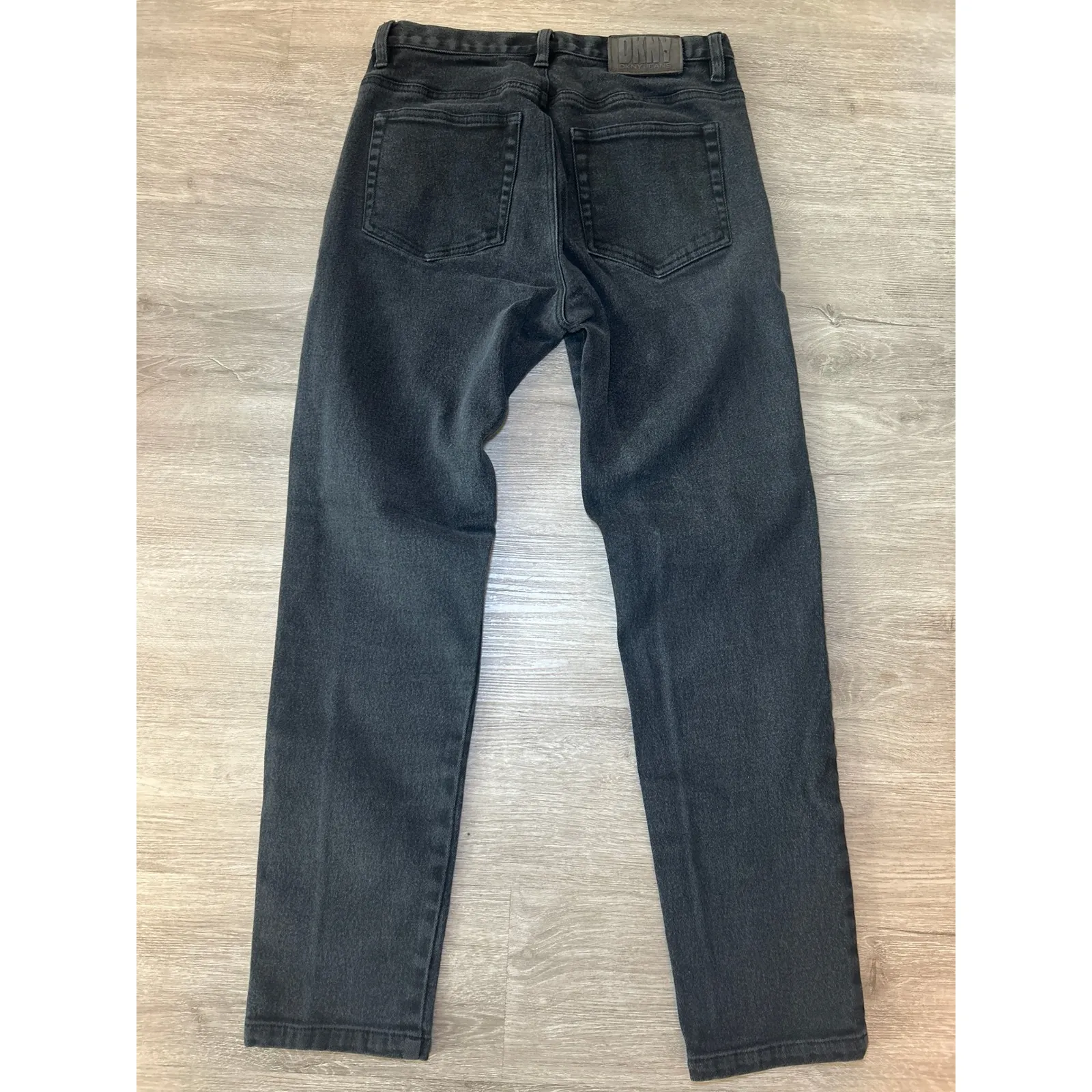 DKNY Vintage‎ 90's Jeans Black Wash Denim Mid Rise Slim Fit Jeans Size 6 - Image 5