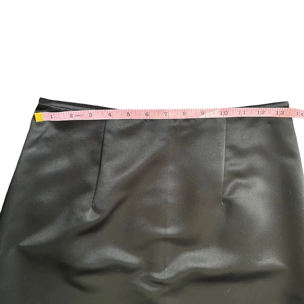 VTG Jessica McClintock for Gunne Sax 2 Piece Formal Satin Dress Side Slit - Image 7