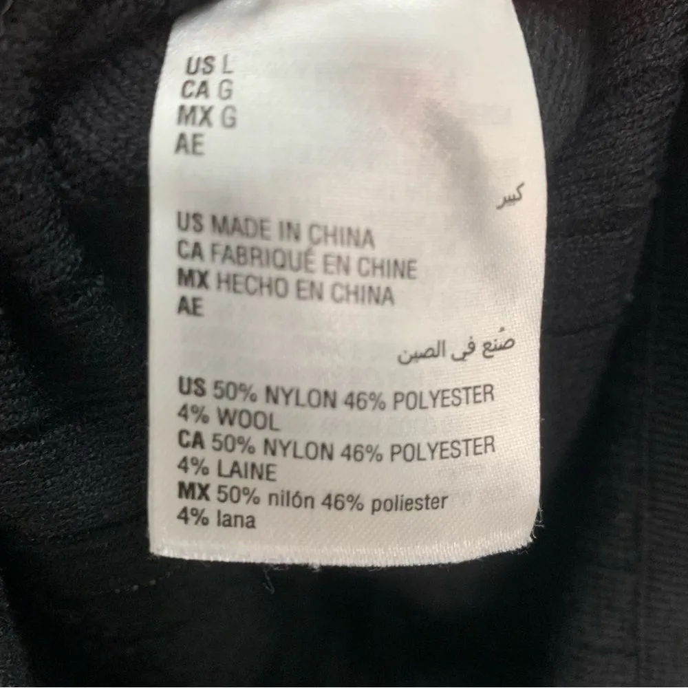 International Concepts Black Ribbed Tie Front Shirt Size Large - Image 3